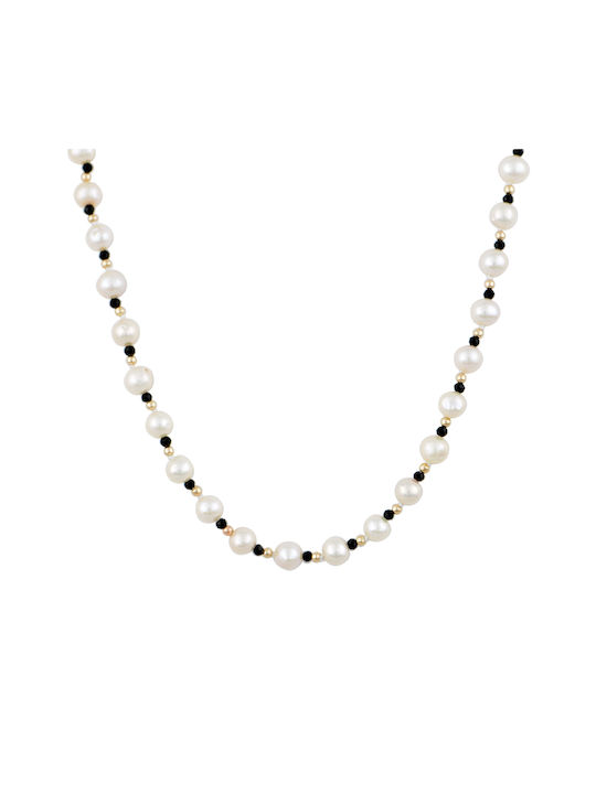 Max Dilon Necklace from Gold 14K with Pearls