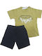 Kinder-Set mit Shorts Sommer 2Stück Khaki