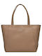 Calvin Klein Women's Bag Shopper Shoulder Beige