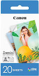 Canon Φωτογραφικό Χαρτί Instant 5x7.5 για Εκτυπωτές Zink 20 Φύλλα