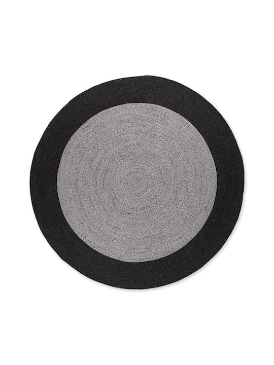 Tapicap Tress Χαλί Στρογγυλό Grey-black Φ200cm