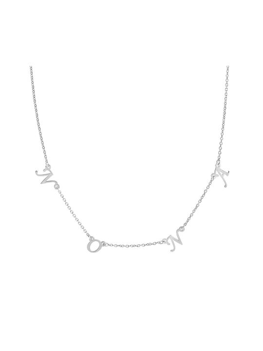 Ioannou24 Necklace from White Gold 9 K