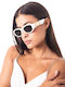 Max Air Blazer Damen Sonnenbrille mit Weiß Kunststoff Gestell und Schwarz Linse SG079