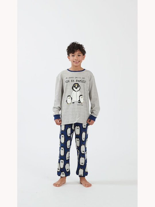 Crazy Farm Kids Pajamas Winter Gray