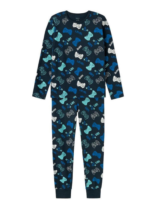 Name It Kids' Pajamas Winter Cotton Dark Sapphire