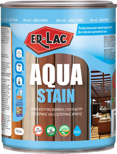 ER-LAC Aqua-stain Impregnation Varnish Water Teak Matte 750ml