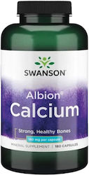 Swanson Albion Calcium 180mg 180 caps