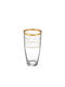 Crystalex CZ Σετ Ποτήρια από Κρύσταλλο σε Χρυσό Χρώμα 350ml 6τμχ