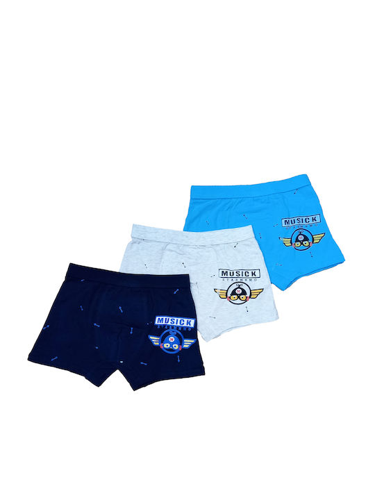 Fatsoules Kids Set with Boxers Blue 3pcs