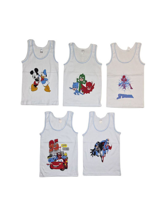 Kids Only Kids Set with Tank Tops Sleeveless White 5pcs