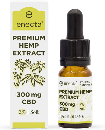 Enecta Премиум Екстракт от Коноп Масло от Коноп за Намаляване на Стреса 300 mg с 3% CBD 10 ml