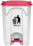 Delta Cleaning Plastic Waste Bin with Pedal White