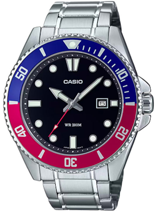 Casio Ανδρικό Ρολόι 44.2mm Μπαταρίας με Ασημί Μ...