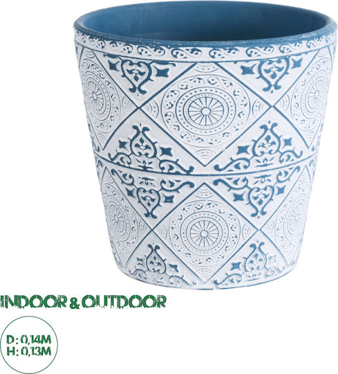 GloboStar Casablanca Planter Ceramic White 14x14x13cm.