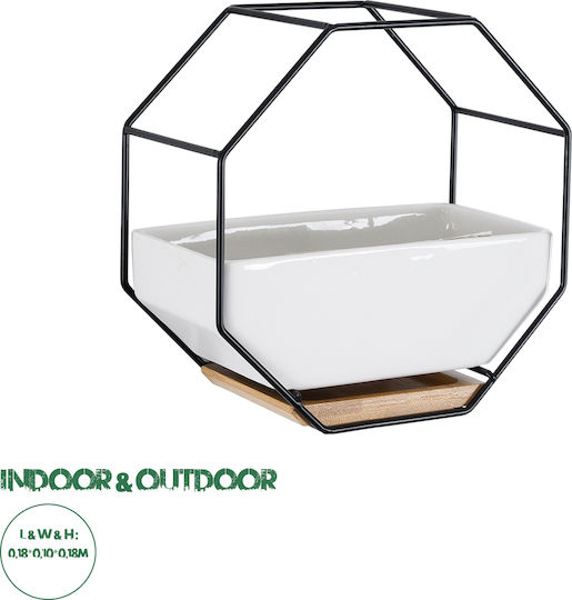 GloboStar Artificial Garden Bianco Саксия Керамика Бял GloboStar Artificial Garden Bianco Саксия Керамика Бял