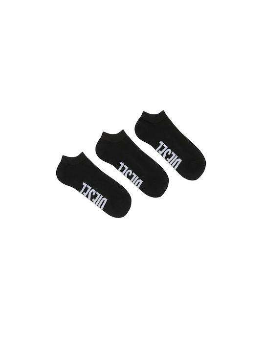 Diesel Ανδρικές Κάλτσες με Σχέδια Μαύρες 3Pack