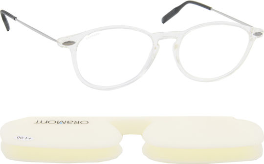 Oramont Lesebrille +2.00 in Weiß Farbe PL1123CRYBF.200
