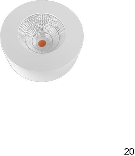 Luma Single LED Warm White Spot in White Color