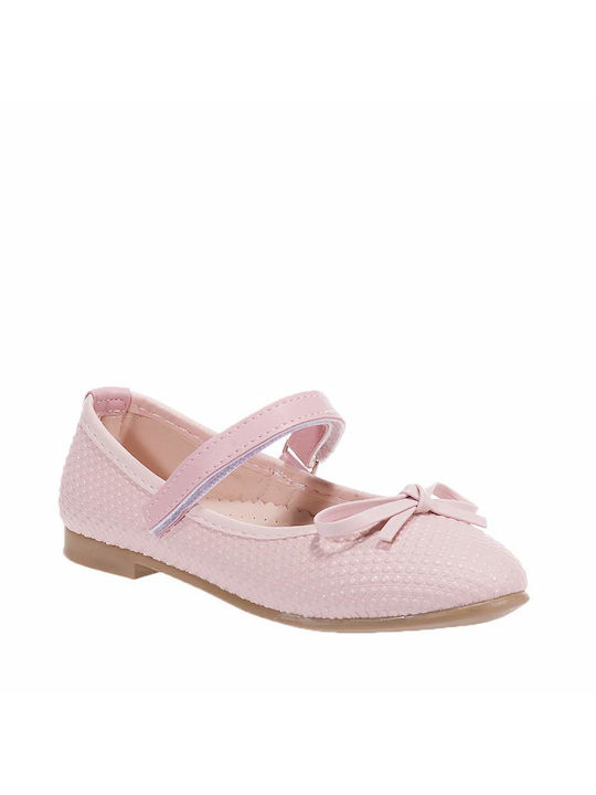 minican Kids Ballerinas with Hoop & Loop Closure Pink