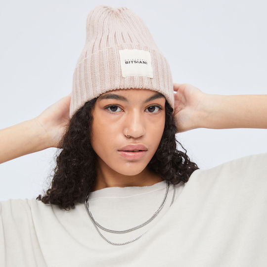 Beanie Unisex Beanie Knitted in Pink color