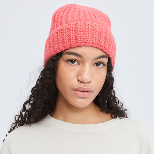 Beanie Unisex Beanie Knitted in Orange color