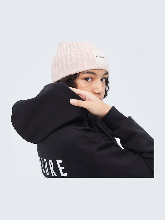 Beanie Unisex Σκούφος Πλεκτός σε Ροζ χρώμα