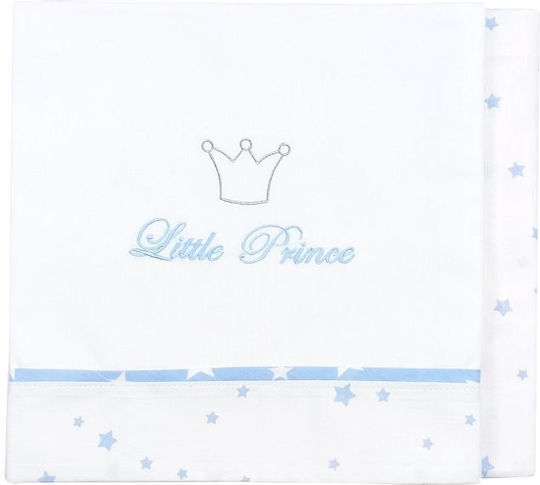 Baby Star Fitted Sheet Prince White 70x95cm