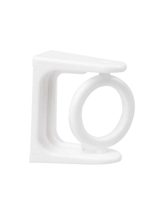 Tpster Curtain rail base Wall made of Plastic White 2pcs