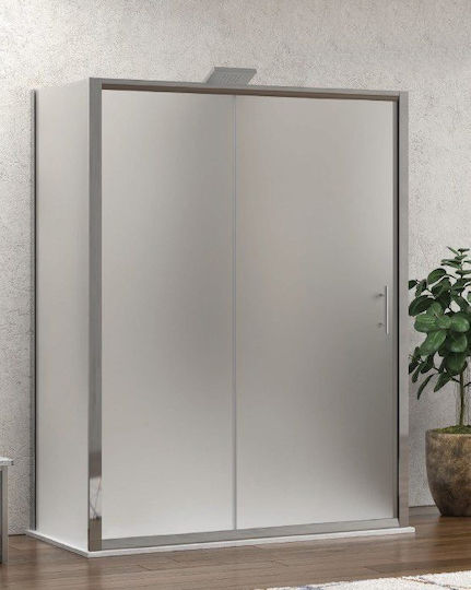 Karag Flora 500 + 2xS-10 Καμπίνα Ντουζιέρας με Συρόμενη Πόρτα 150x70x190cm Satine Cromo Karag Flora 500 + 2xS-10 Καμπίνα Ντουζιέρας με Συρόμενη Πόρτα 150x70x190cm Satine Cromo
