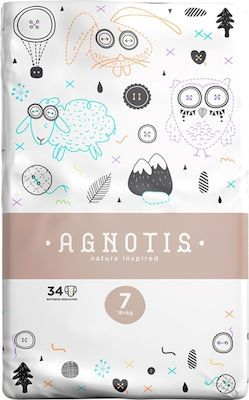 Agnotis Tape Diapers Eco No. 7 for 18+ kgkg 34pcs