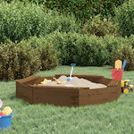 vidaXL Sandbox made of Wood 111x111x20cm. Brown