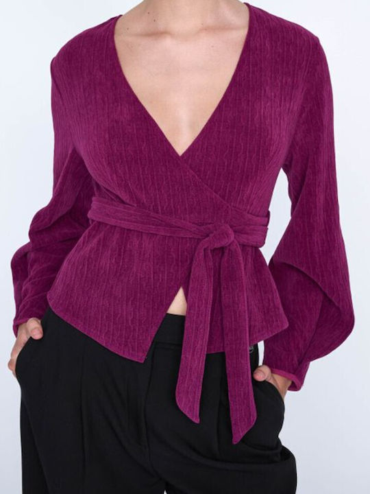 Ale - The Non Usual Casual Women's Blouse Long Sleeve Purple