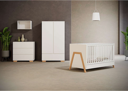 Casababy Oslo Seturi de mobilier pentru copii cu Pat, Comodă și Dulap Bej / Bej