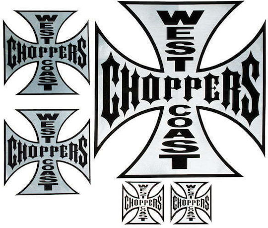 West Coast Choppers Декоративни стикери Сив