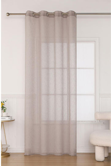 Viokarpet Пердета И Завеси С Копчета Seraina Бежова 140x285см