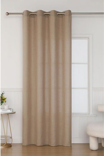Viokarpet Vorhang mit Grommets Felicia Beiges 140x285cm