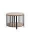 Round Side Table Metallic L50xW50xH36cm