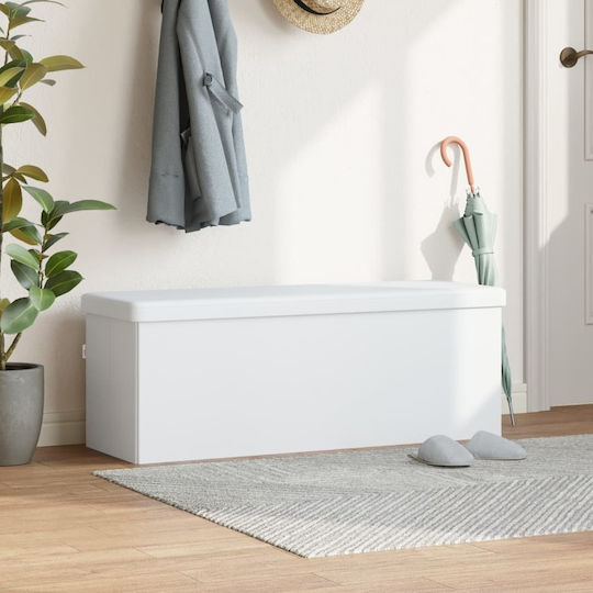 Hallway Furniture with Shoe Rack and Bench White 110x38x38cm