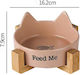 Keramischer Futternapf & Wasserschale für Hund & Katze mit Gestell 250ml in Rosa Farbe