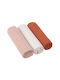 Laessig Swaddle Blanket Pink White 85x85cm. 3pcs