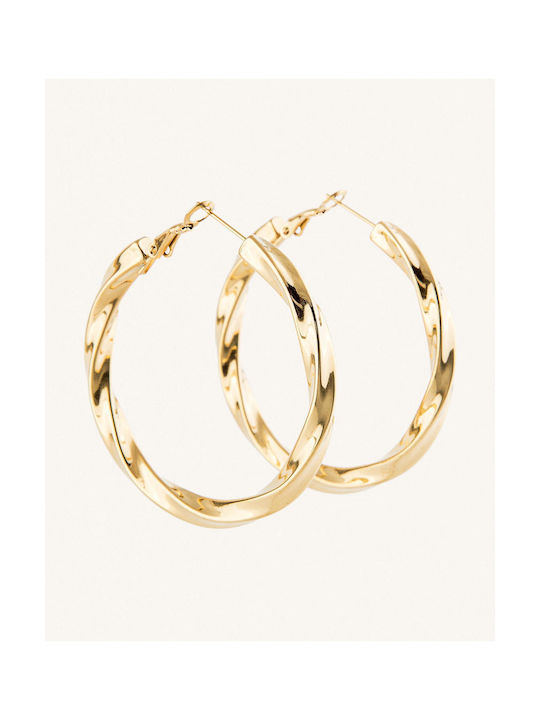 StanStefan Earrings Hoops made of Steel Gold Plated