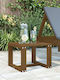 Auxiliary Outdoor Wood Table Natural 40x38x28.5cm