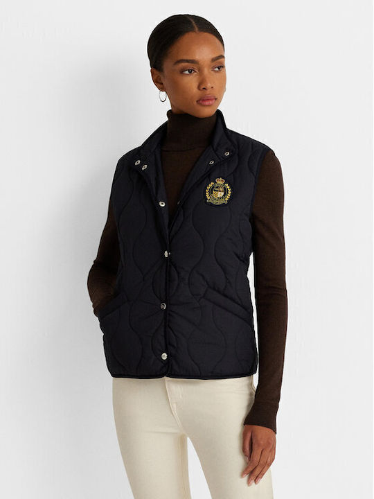 Ralph Lauren Women's Short Puffer Jacket for Winter Dark blue