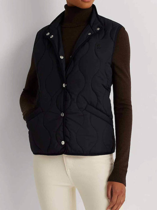 Ralph Lauren Kurz Damen Ärmellos Puffer Jacke für Winter Dark blue