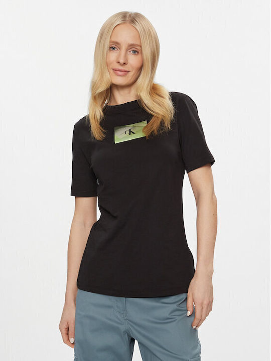 Calvin Klein Logo Damen T-Shirt Black