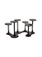 Iliadis Candle Holder Metal in Black Color 9x9x20cm 1pcs