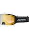 Alpina Ski & Snowboard Goggles Kids Black with Lens in Black Color