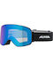 Alpina Ski & Snowboard Goggles Kids Black with Lens in Black Color