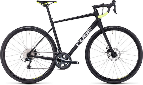 CUBE Attain Race 28" 2024 Μαύρο Ποδήλατο Δρόμου με 10 Ταχύτητες και Μηχανικά Δισκόφρενα