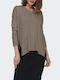 Only Women's Blouse Long Sleeve with V Neckline Walnut SandyBrown